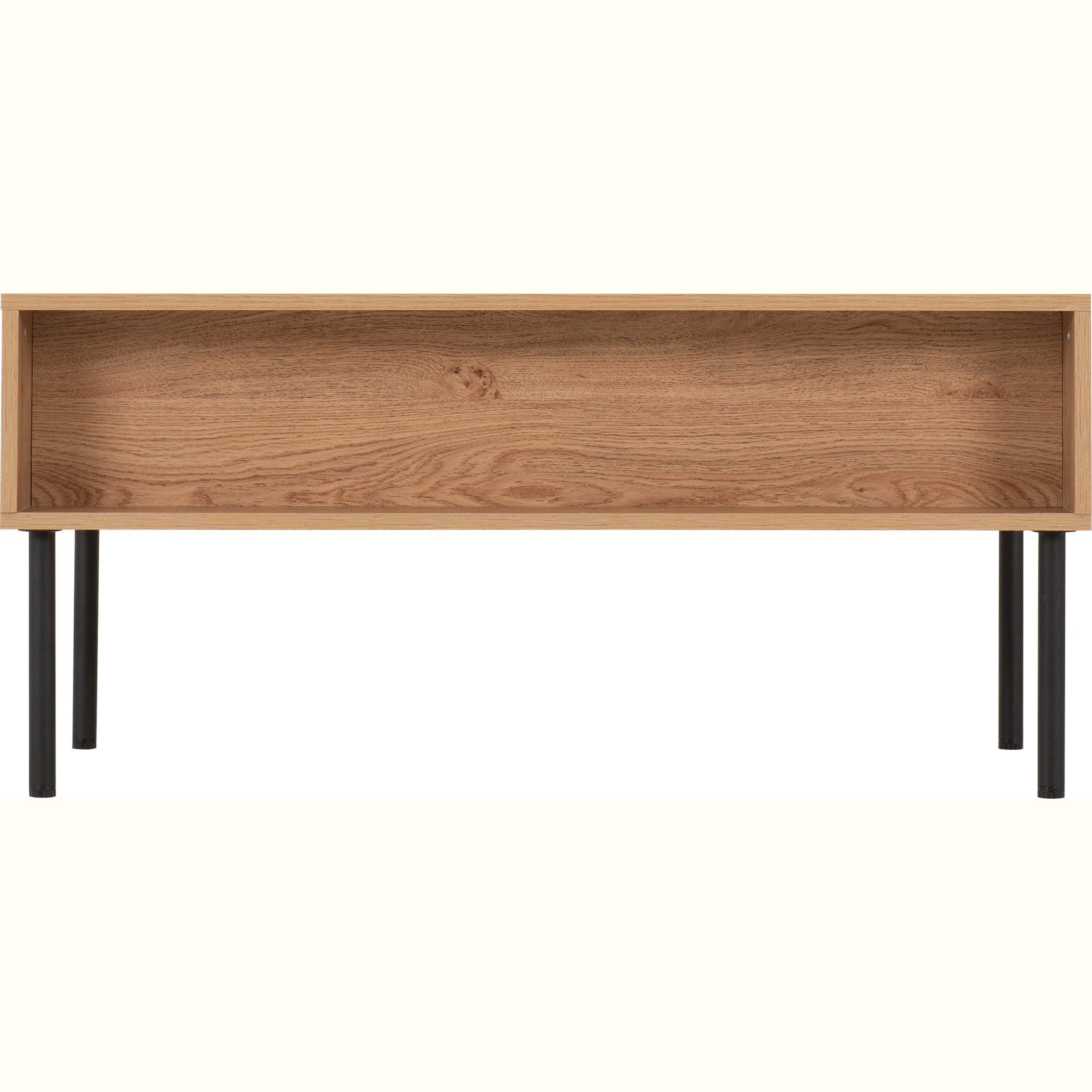 Leon 2 Drawer Coffee Table - Medium Oak Effect