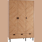 Leon 3 Door 2 Drawer Wardrobe - Medium Oak Effect