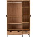 Leon 3 Door 2 Drawer Wardrobe - Medium Oak Effect