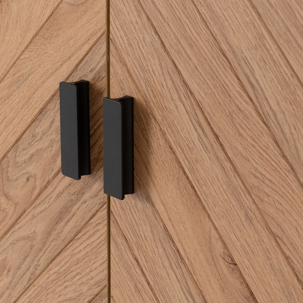Leon 3 Door 2 Drawer Wardrobe - Medium Oak Effect