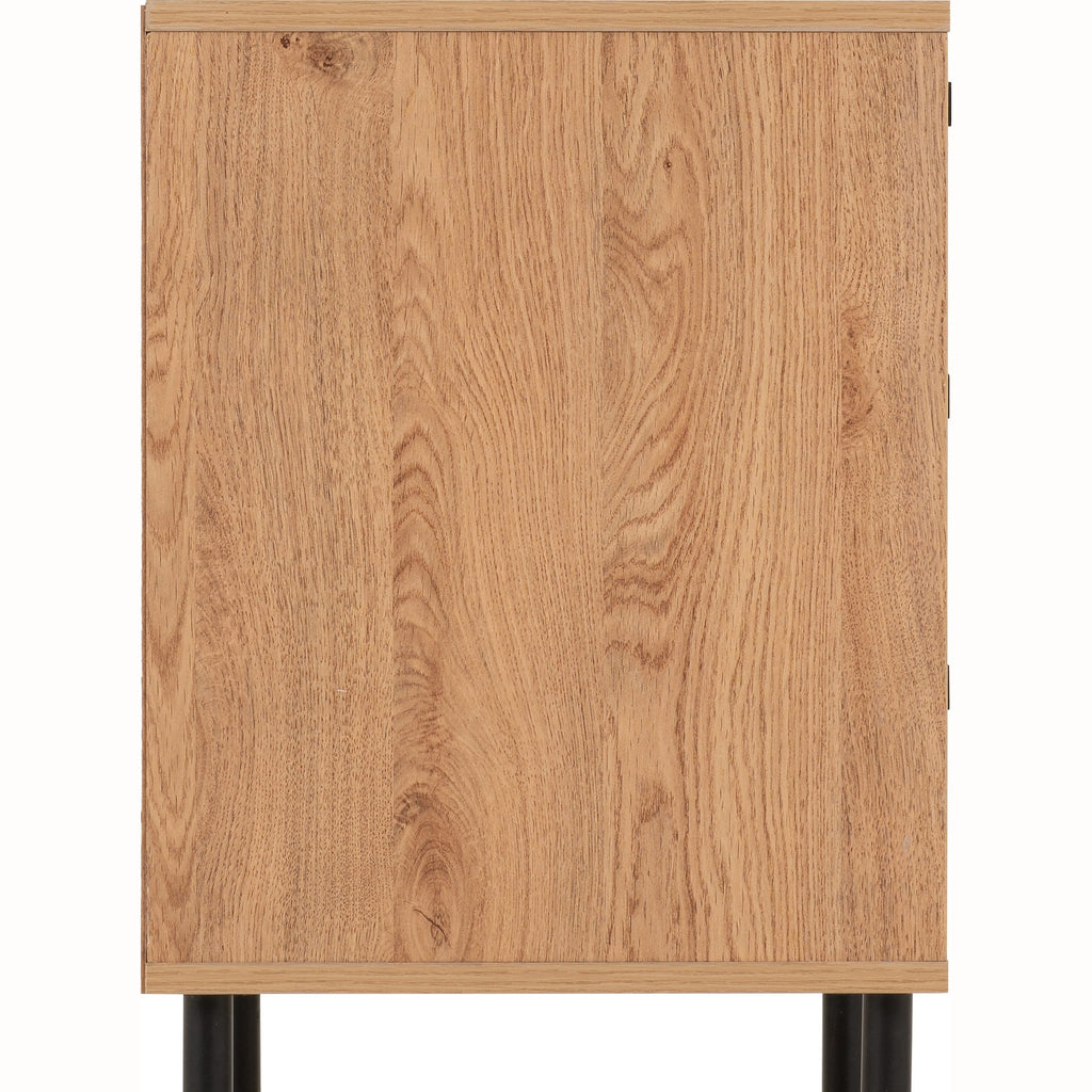 Leon 3 Drawer Bedside - Medium Oak Effect