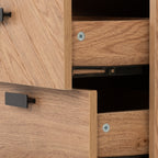 Leon 3 Drawer Bedside - Medium Oak Effect