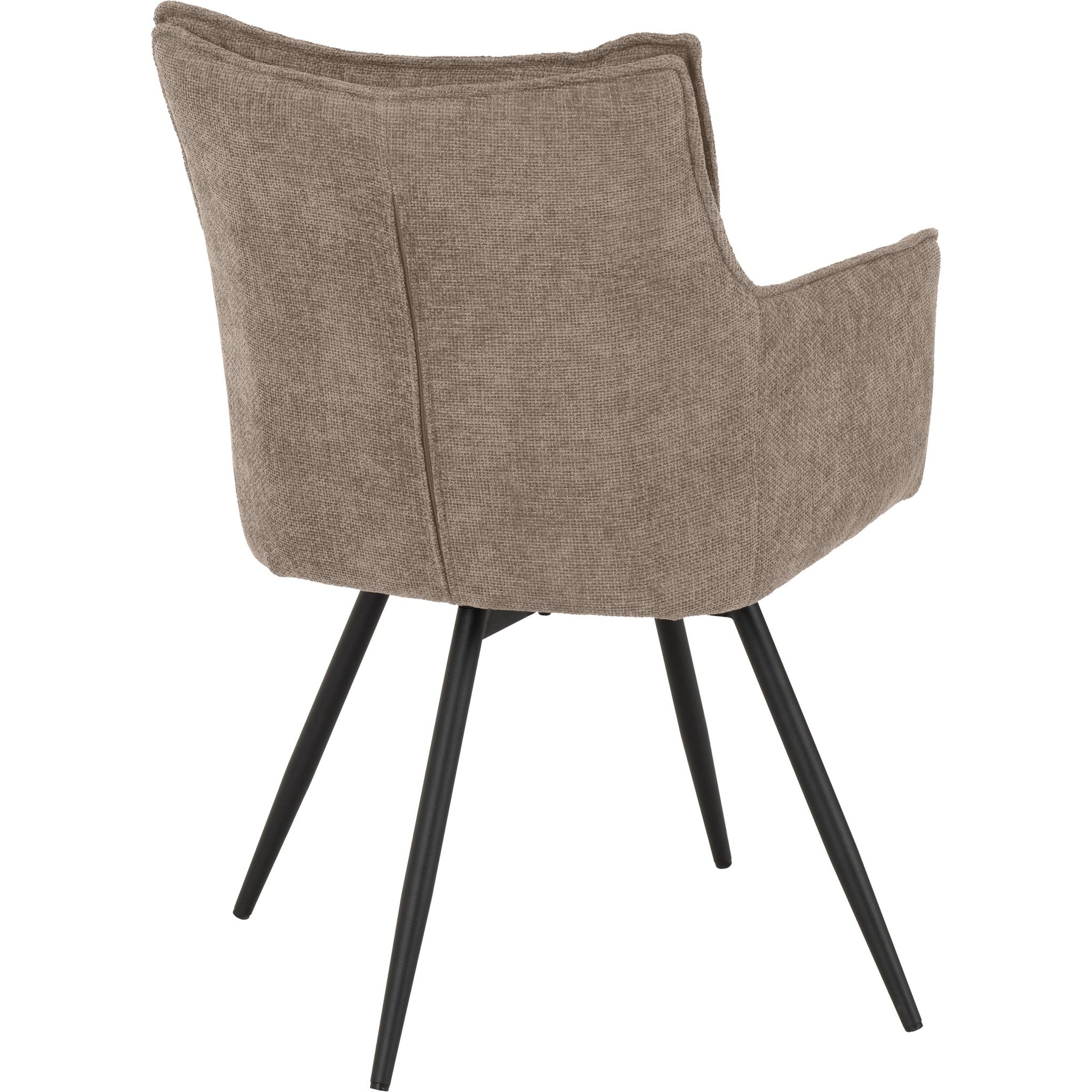 Lewis Carver Swivel Dining Chair X2 Per Box - Fawn Fabric