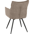 Lewis Carver Swivel Dining Chair X2 Per Box - Fawn Fabric