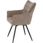 Lewis Carver Swivel Dining Chair X2 Per Box - Fawn Fabric