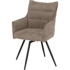 Lewis Carver Swivel Dining Chair X2 Per Box - Fawn Fabric