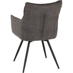 Lewis Carver Swivel Dining Chair X2 Per Box - Grey Fabric