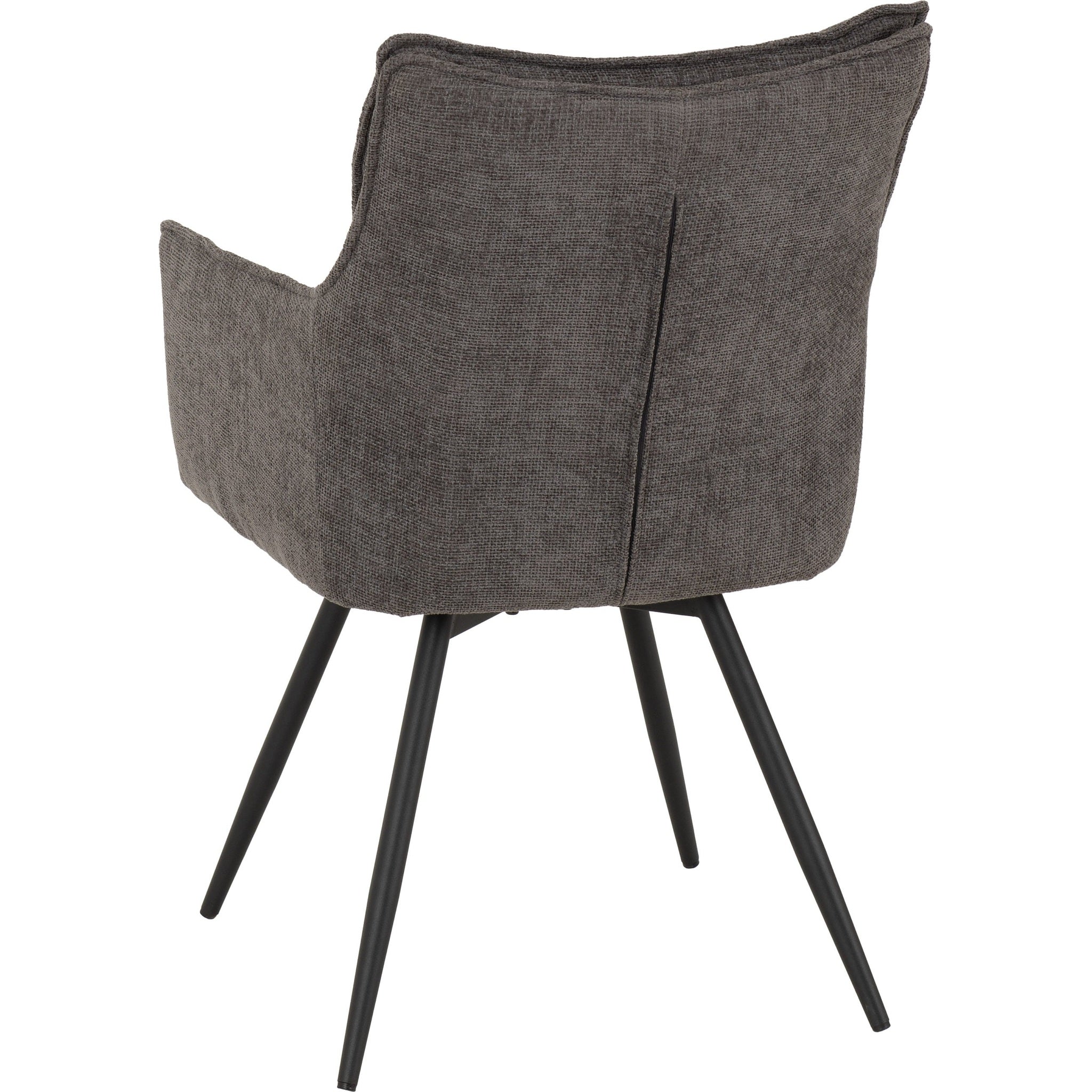 Lewis Carver Swivel Dining Chair X2 Per Box - Grey Fabric