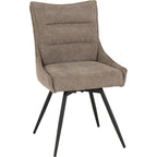 Lewis Swivel Dining Chair X2 Per Box - Fawn Fabric