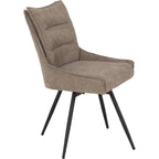Lewis Swivel Dining Chair X2 Per Box - Fawn Fabric