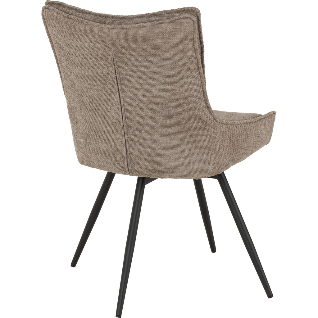 Lewis Swivel Dining Chair X2 Per Box - Fawn Fabric