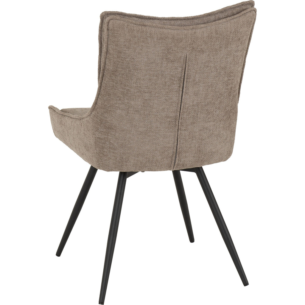 Lewis Swivel Dining Chair X2 Per Box - Fawn Fabric