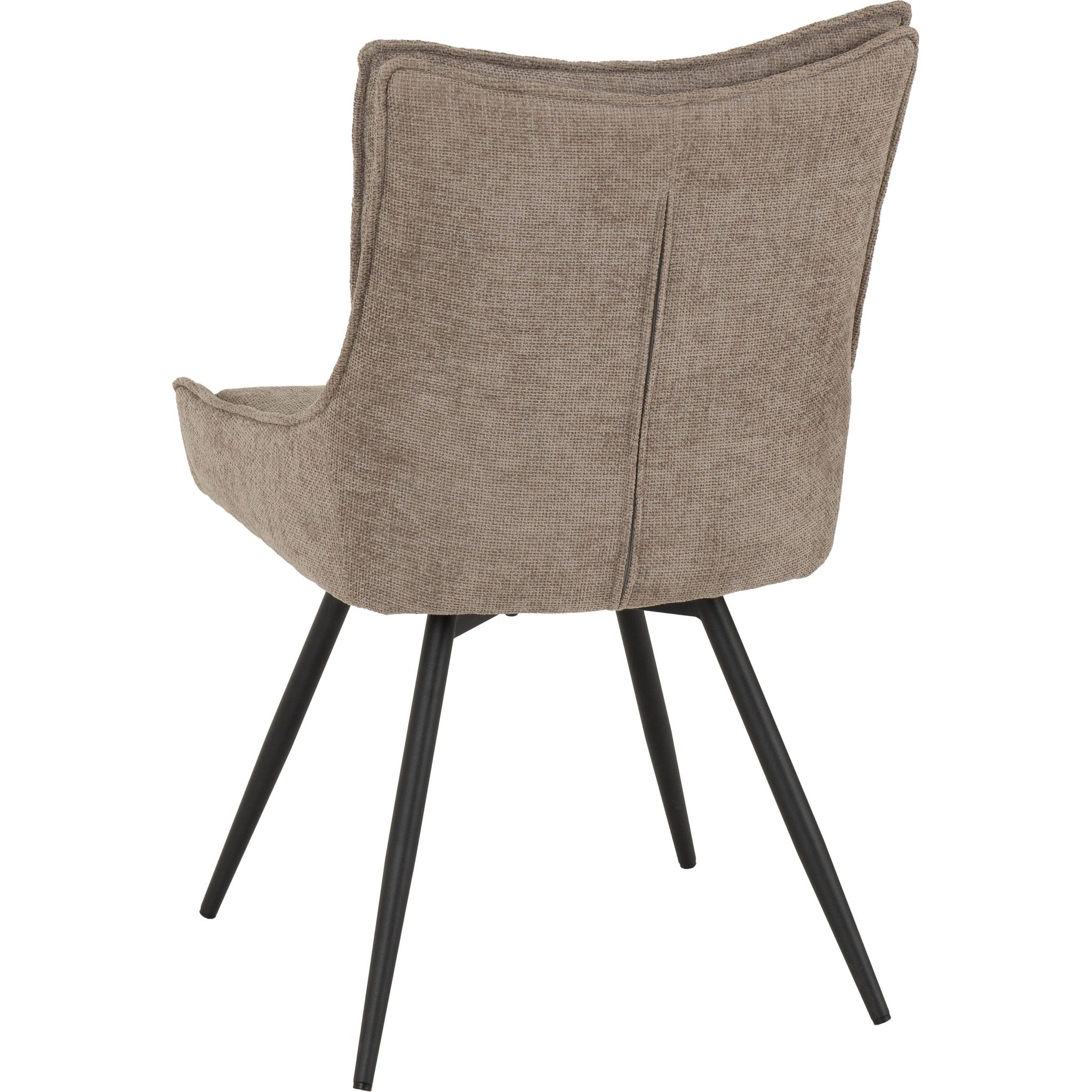 Lewis Swivel Dining Chair X2 Per Box - Fawn Fabric