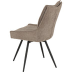 Lewis Swivel Dining Chair X2 Per Box - Fawn Fabric