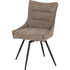 Lewis Swivel Dining Chair X2 Per Box - Fawn Fabric