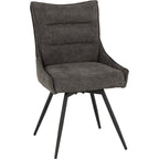 Lewis Swivel Dining Chair X2 Per Box - Grey Fabric