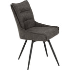 Lewis Swivel Dining Chair X2 Per Box - Grey Fabric