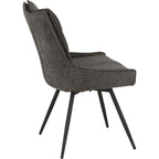 Lewis Swivel Dining Chair X2 Per Box - Grey Fabric