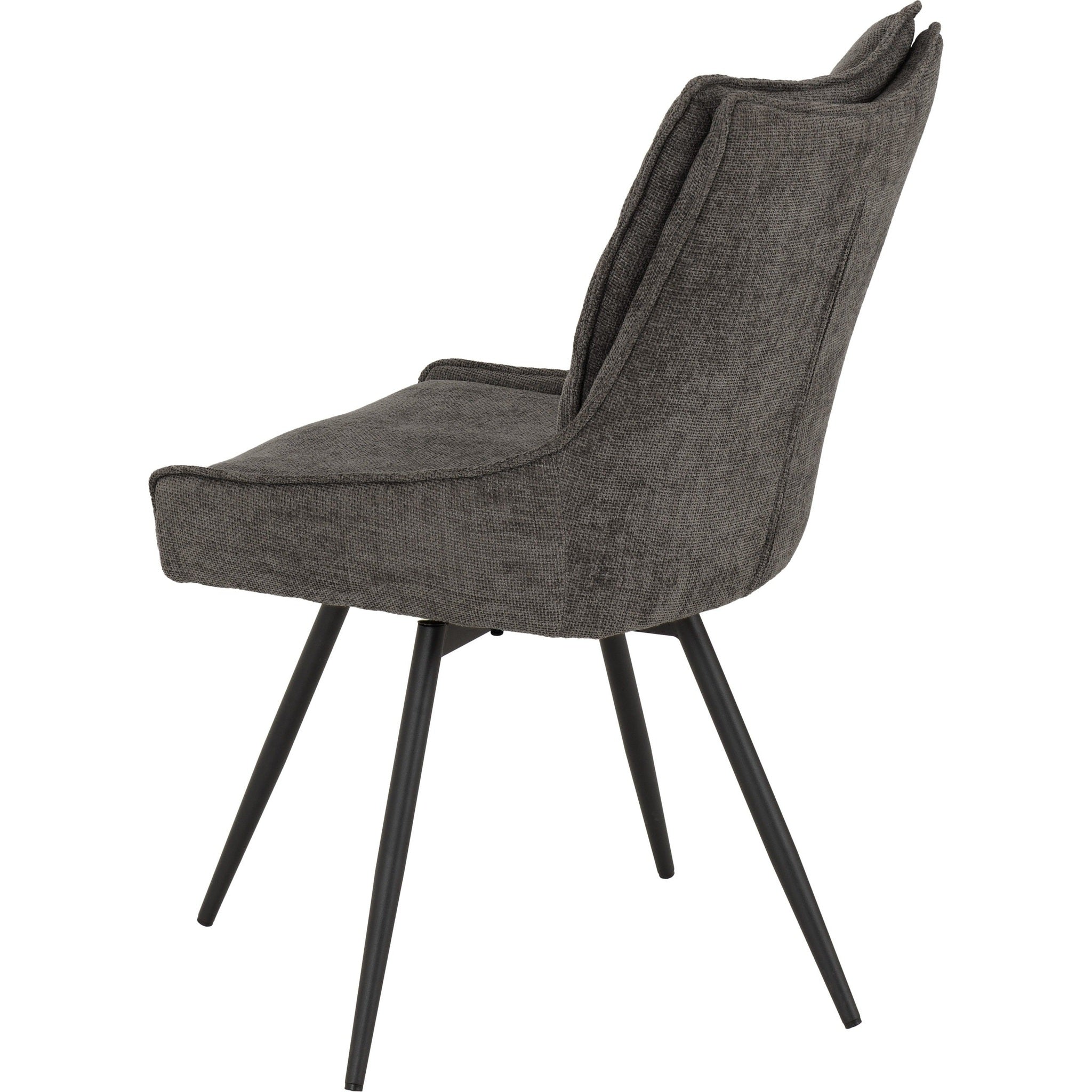 Lewis Swivel Dining Chair X2 Per Box - Grey Fabric