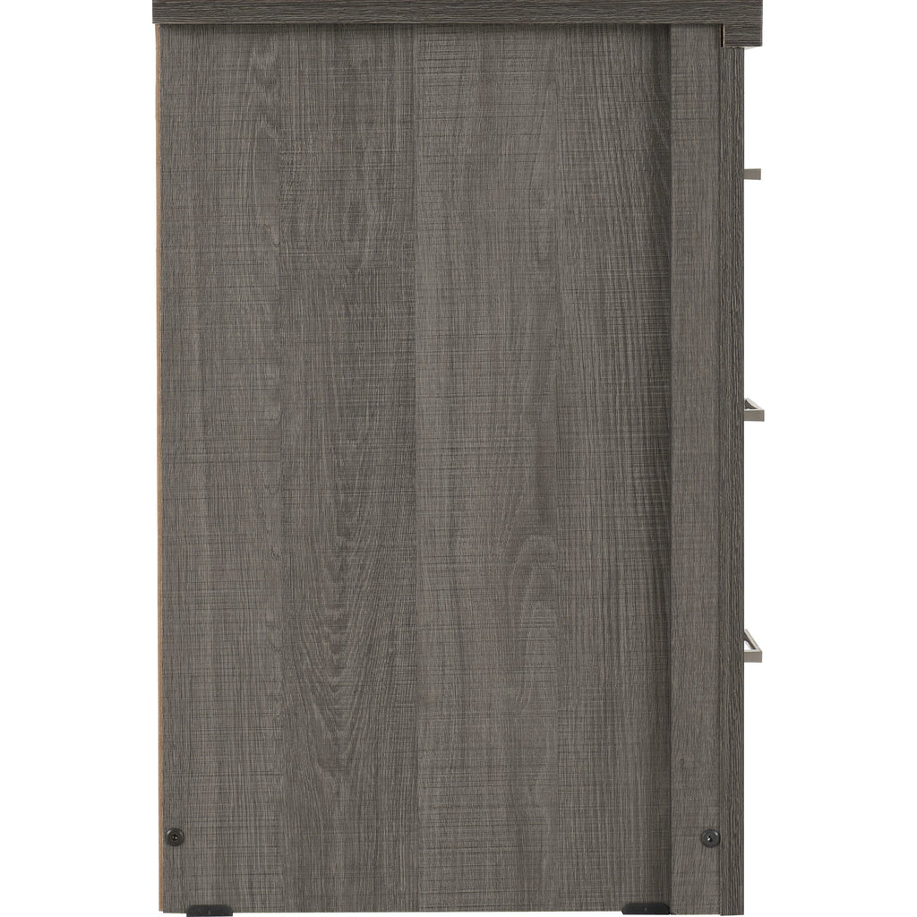 Lisbon 3 Drawer Bedside - Black Wood Grain