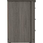 Lisbon 3 Drawer Bedside - Black Wood Grain