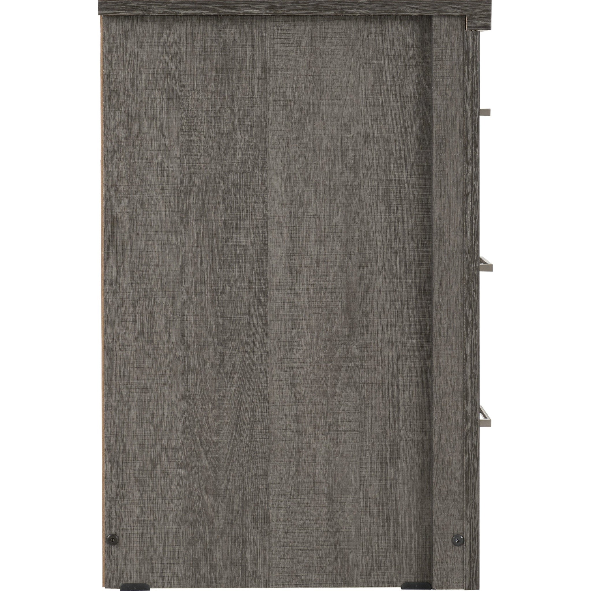 Lisbon 3 Drawer Bedside - Black Wood Grain