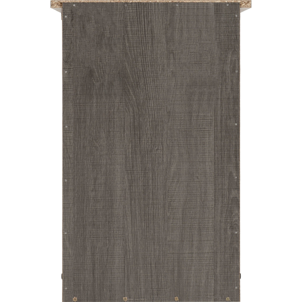 Lisbon 3 Drawer Bedside - Black Wood Grain
