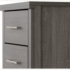 Lisbon 3 Drawer Bedside - Black Wood Grain