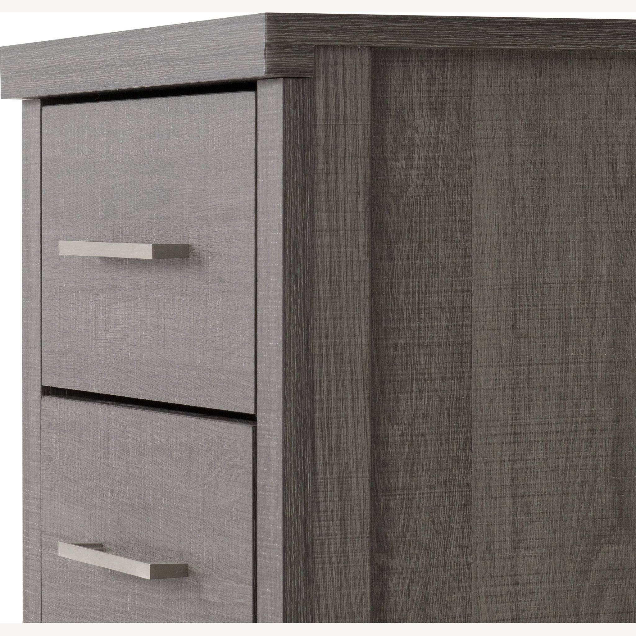 Lisbon 3 Drawer Bedside - Black Wood Grain