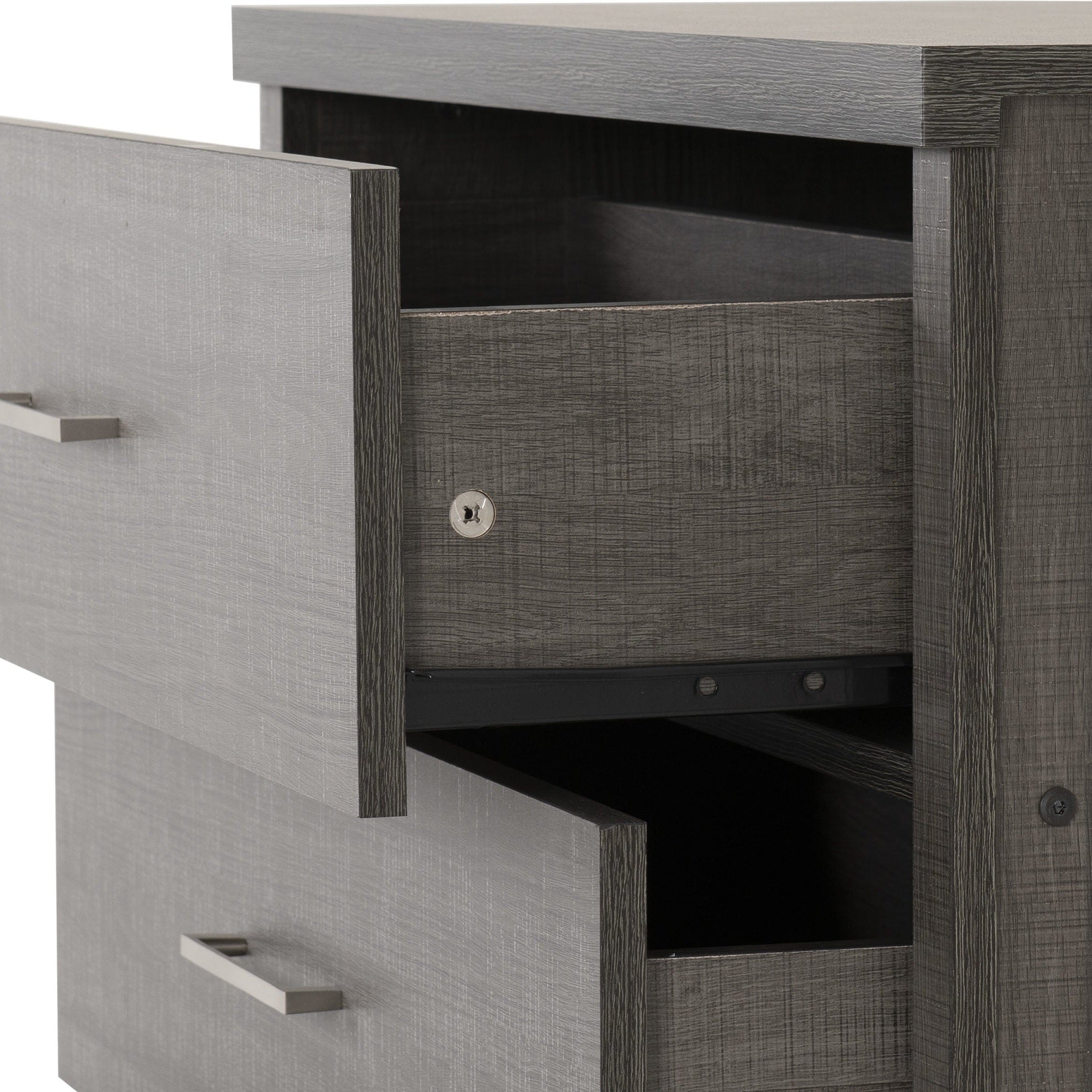 Lisbon 3 Drawer Chest - Black Wood Grain