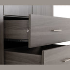 Lisbon 4 Door Wardrobe - Black Wood Grain