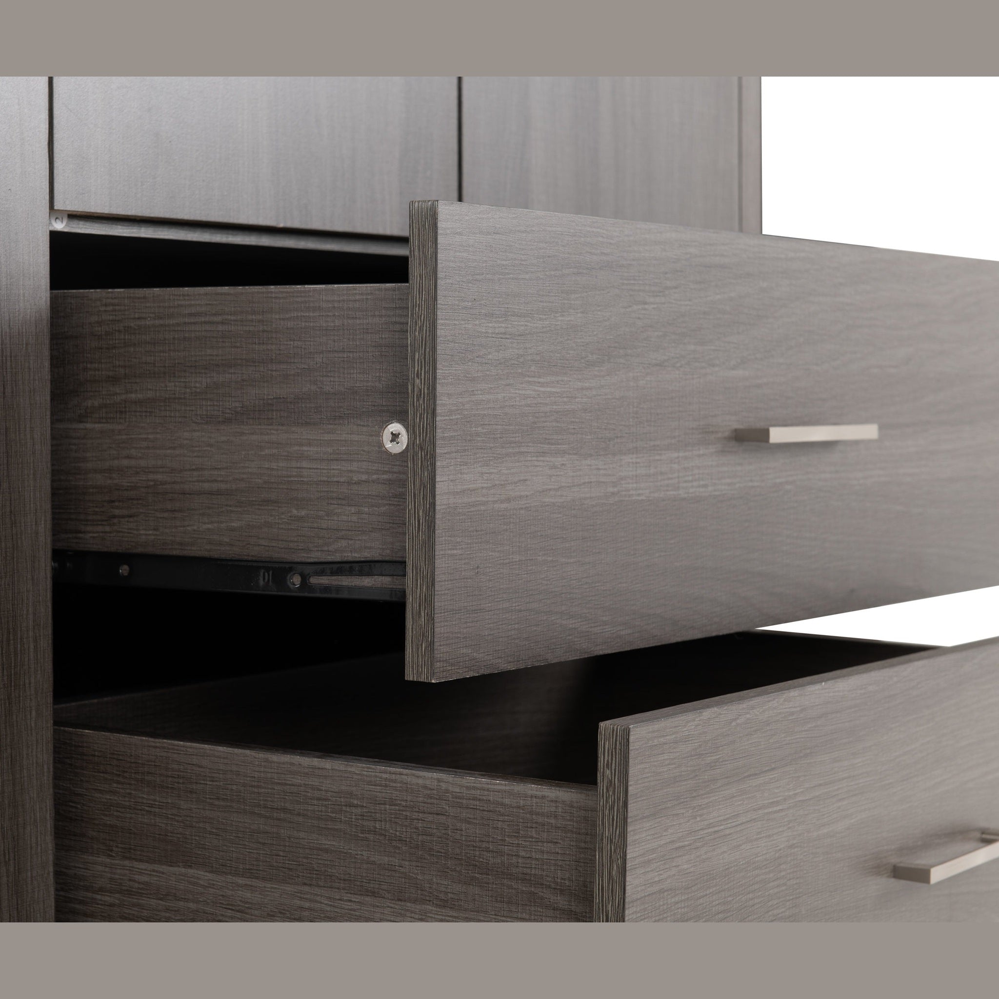 Lisbon 4 Door Wardrobe - Black Wood Grain