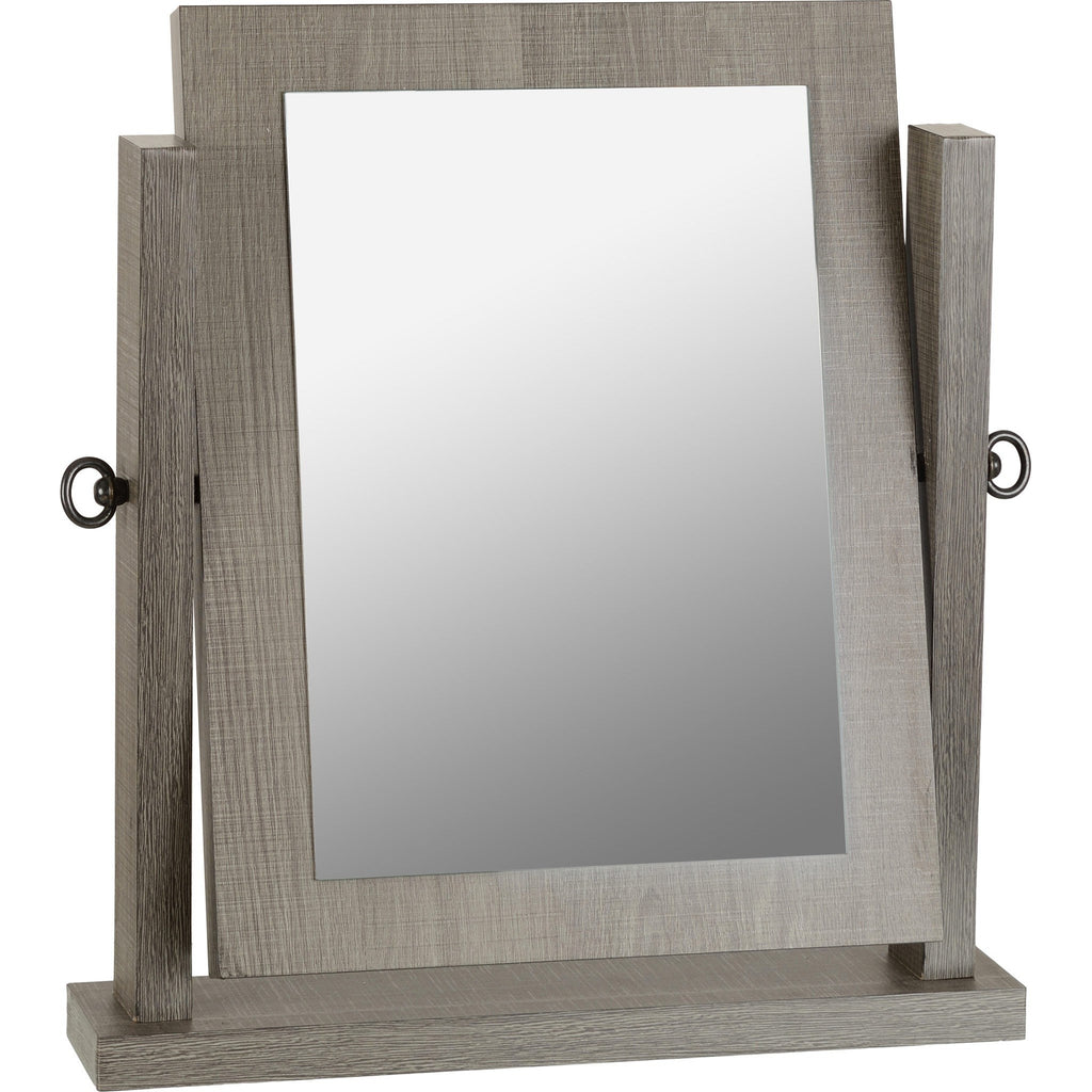 Lisbon Dressing Table Mirror - Black Wood Grain