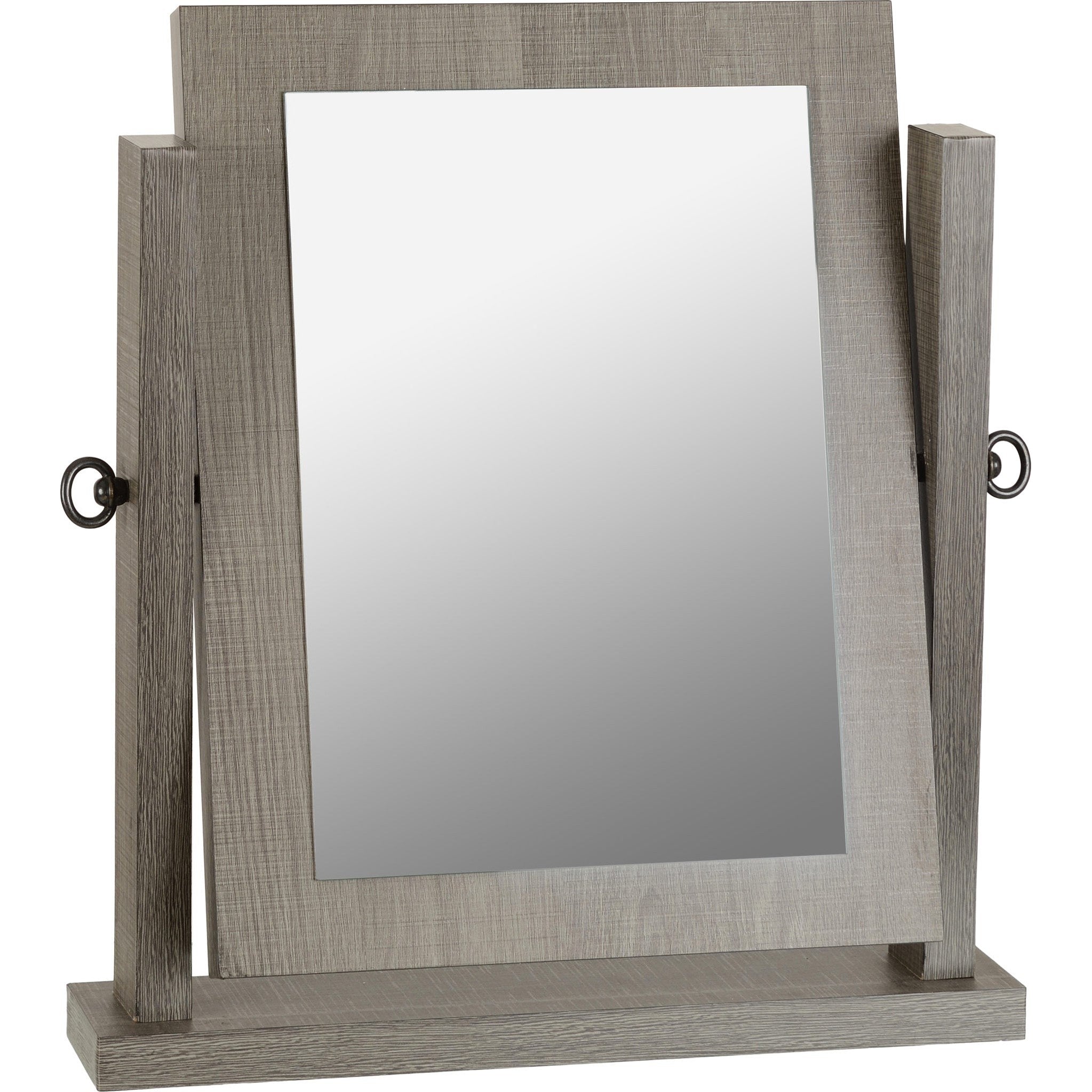 Lisbon Dressing Table Mirror - Black Wood Grain
