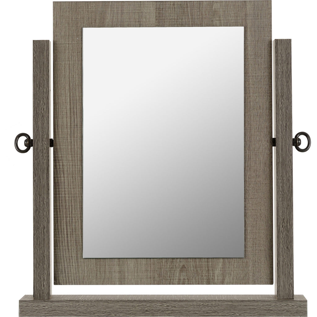 Lisbon Dressing Table Mirror - Black Wood Grain