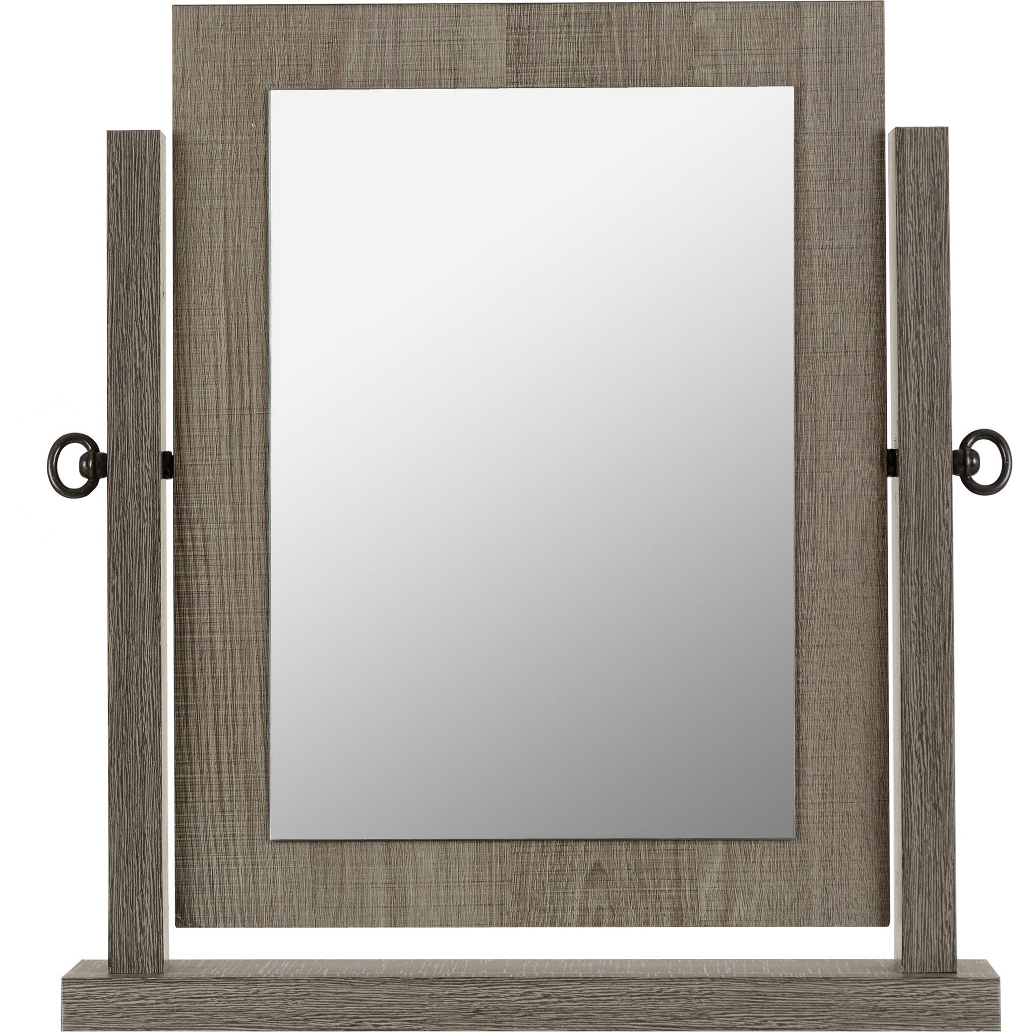 Lisbon Dressing Table Mirror - Black Wood Grain