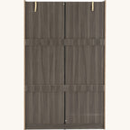Lisbon Slider Wardrobe - Black Wood Grain