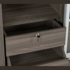 Lisbon Slider Wardrobe - Black Wood Grain