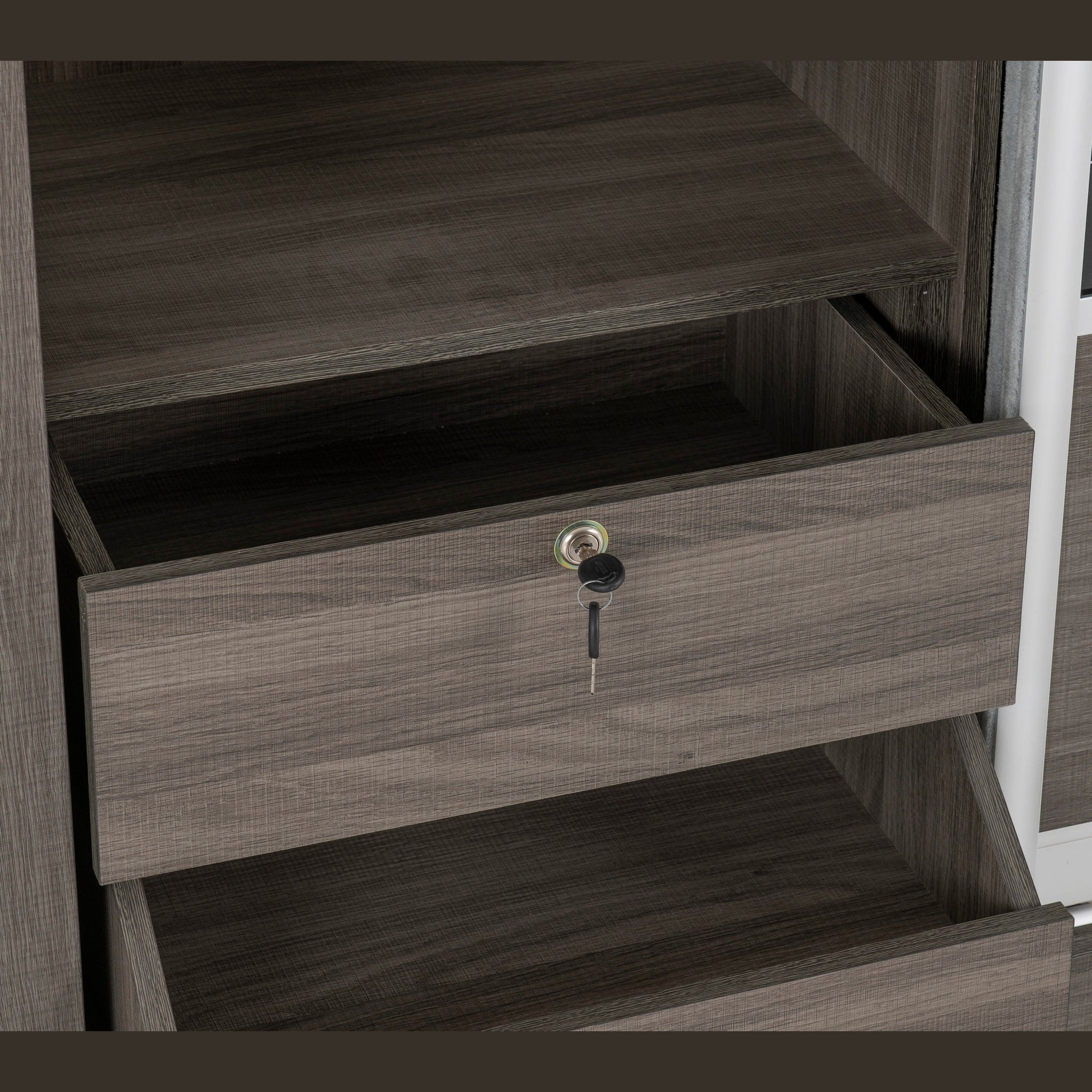 Lisbon Slider Wardrobe - Black Wood Grain