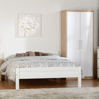 Seville 3 Drawer Chest - White Gloss/Light Oak Effect Veneer