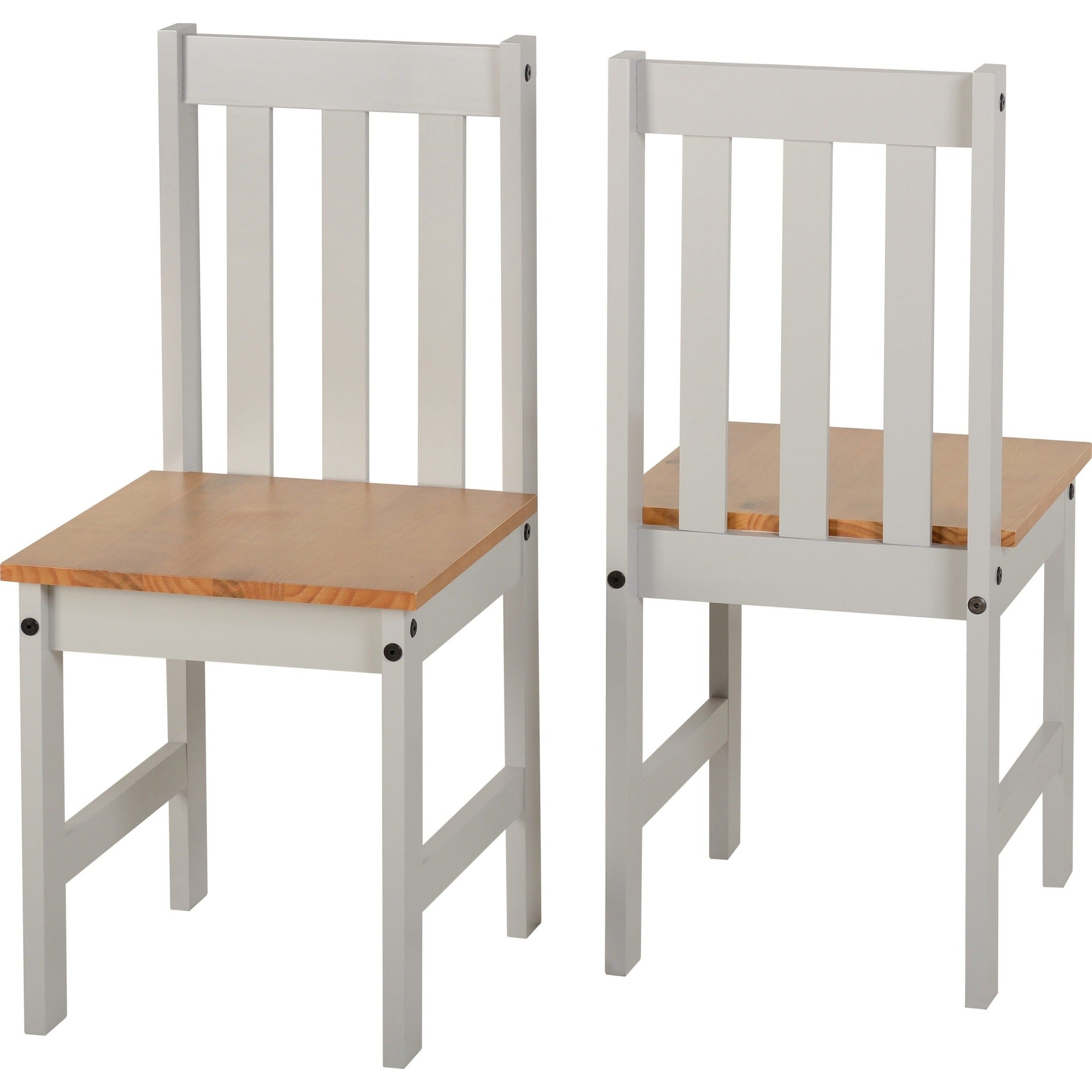 Ludlow 1+2 Dining Set - Light Grey/Oak Effect