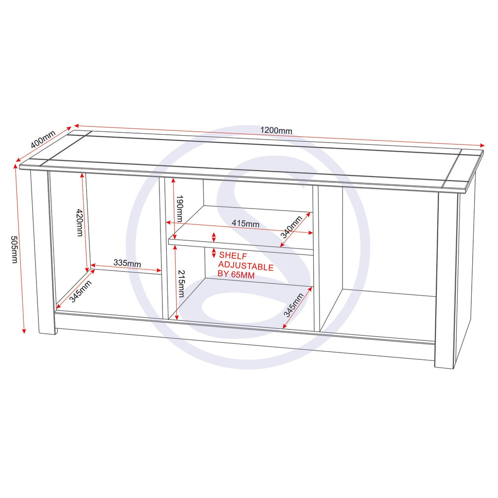 Panama Flat Screen Tv Unit - Natural Wax