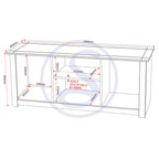 Panama Flat Screen Tv Unit - Natural Wax