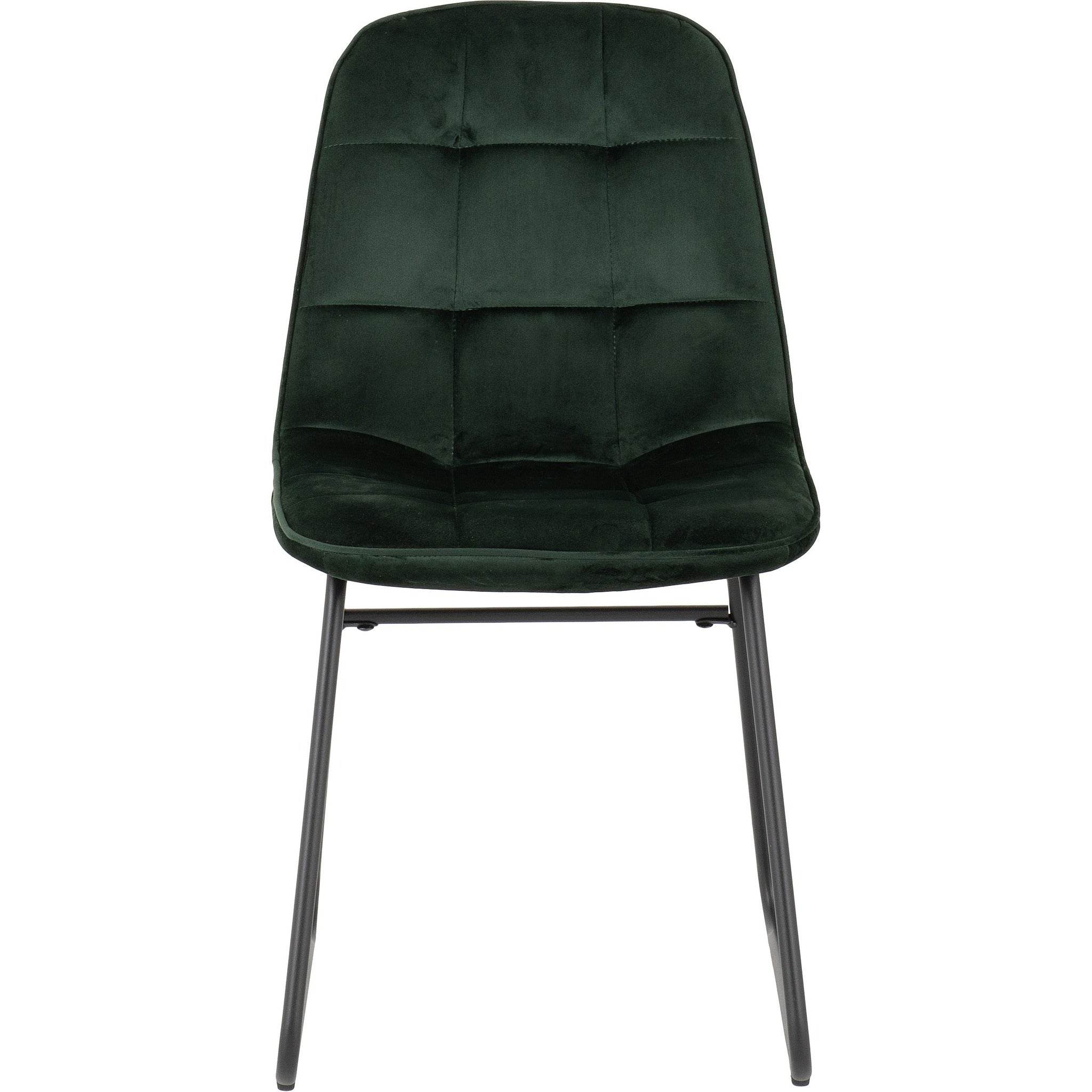 Athens Rect & Lukas Dining Set X4 Chairs - Concrete/Emerald Green Velvet