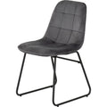 Lukas Dining Chair X2 Per Box - Grey Velvet