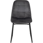 Avery & Lukas Extending Dining Set X4 Chairs - Concrete/Grey Velvet