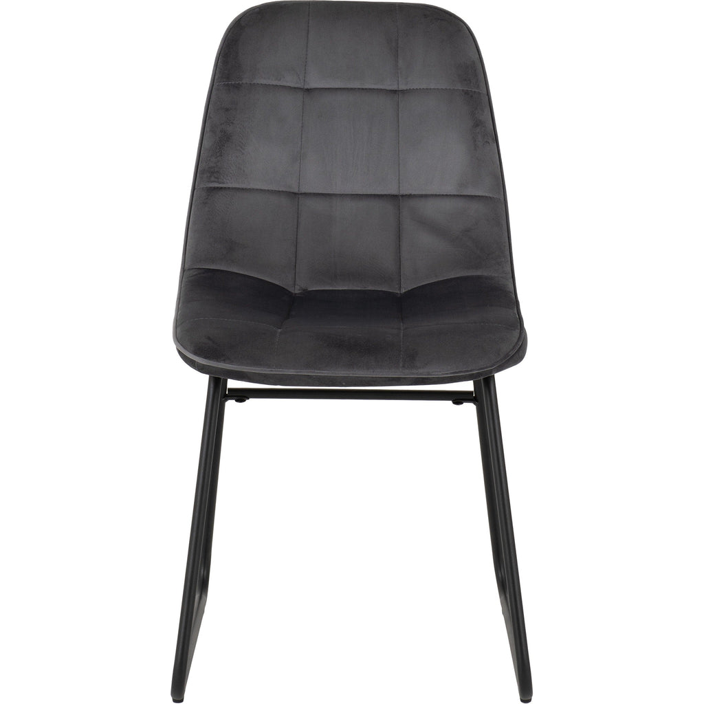 Lukas Dining Chair X2 Per Box - Grey Velvet