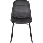 Athens Rect & Lukas Dining Set X4 Chairs - Concrete/Grey Velvet