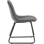 Lukas Dining Chair X2 Per Box - Grey Velvet