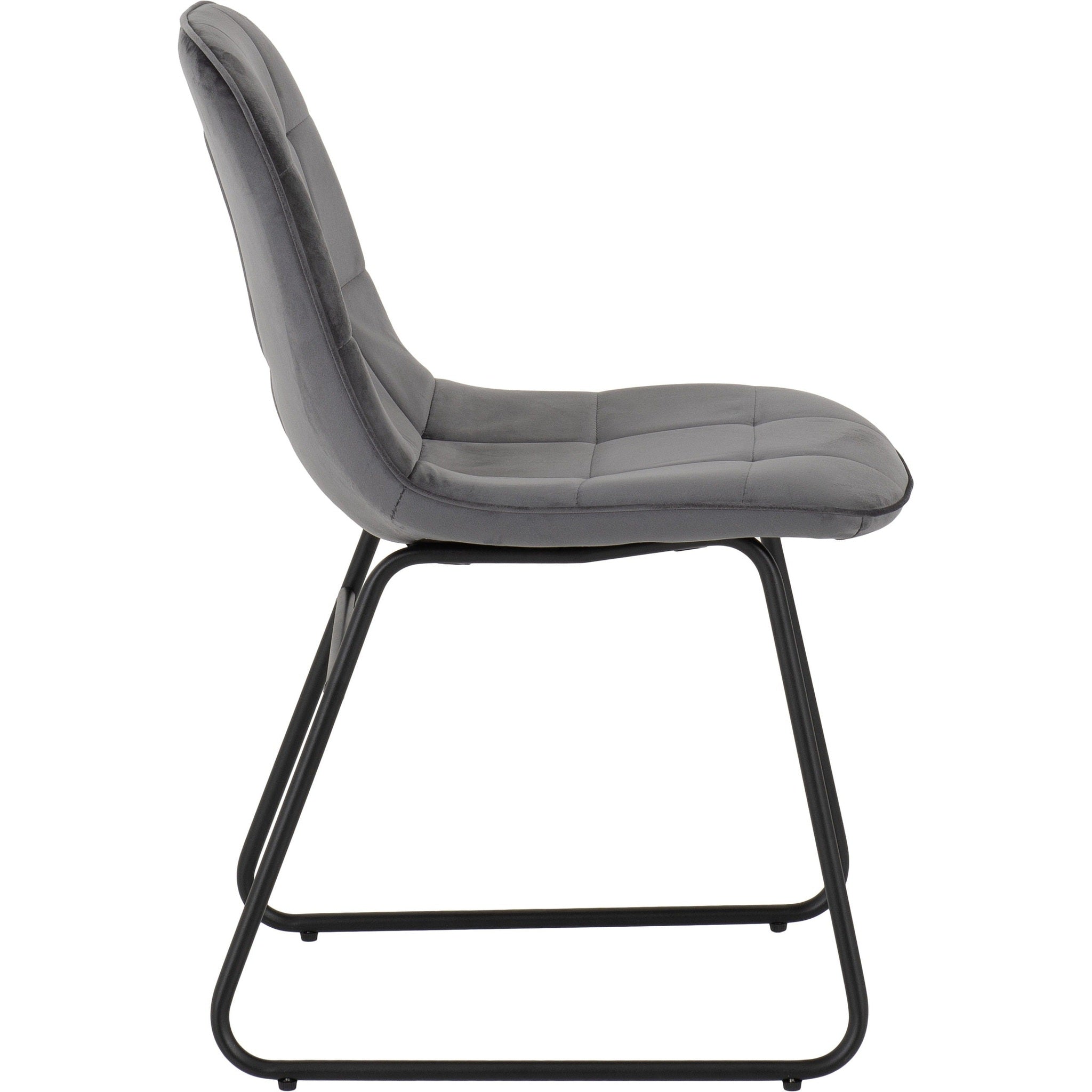Lukas Dining Chair X2 Per Box - Grey Velvet